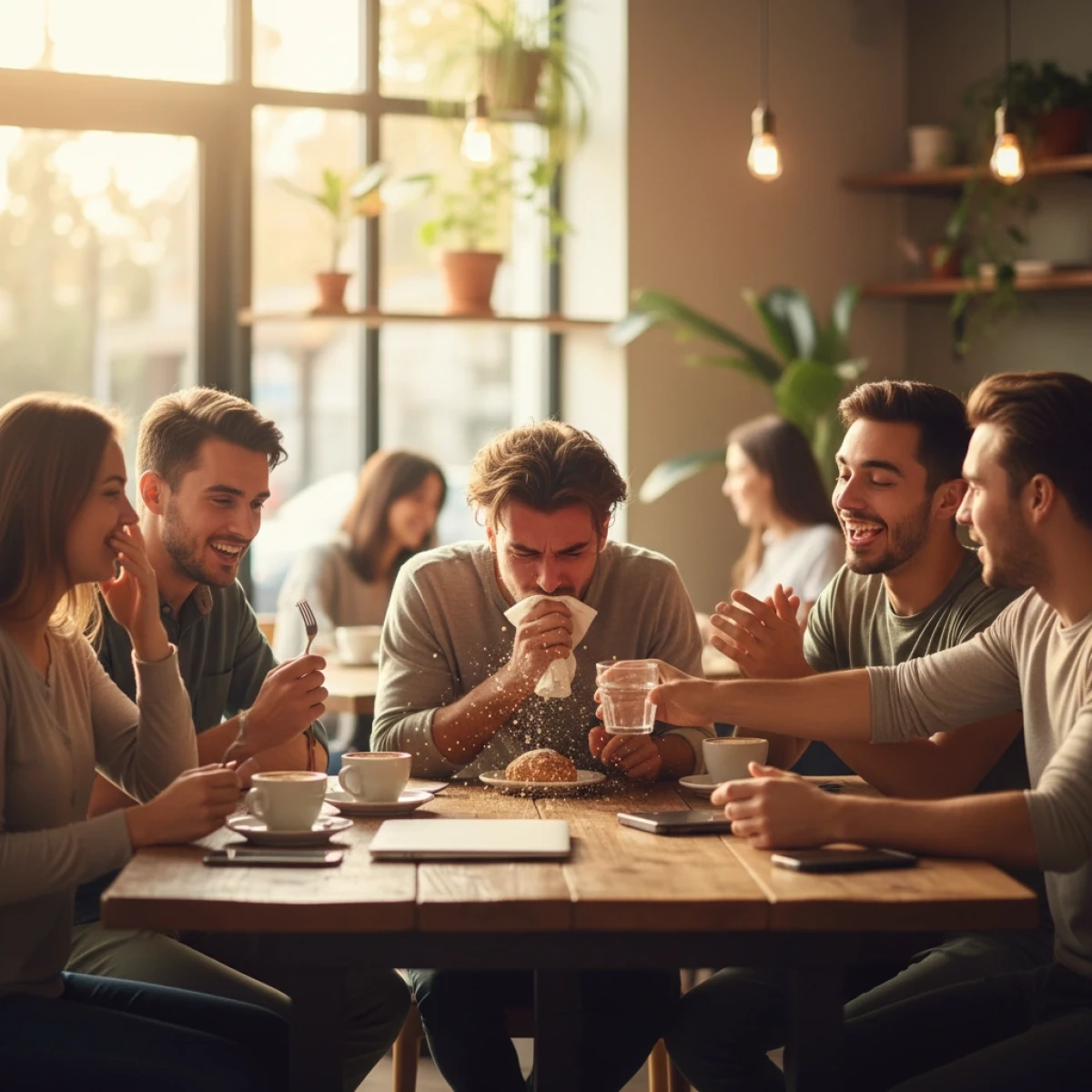 وقتی چیزی میپره تو گلوت و دوستات فکر میکنن داری میمیری! وقتی چیزی میپره تو گلوت و دوستات فکر میکنن داری میمیری!