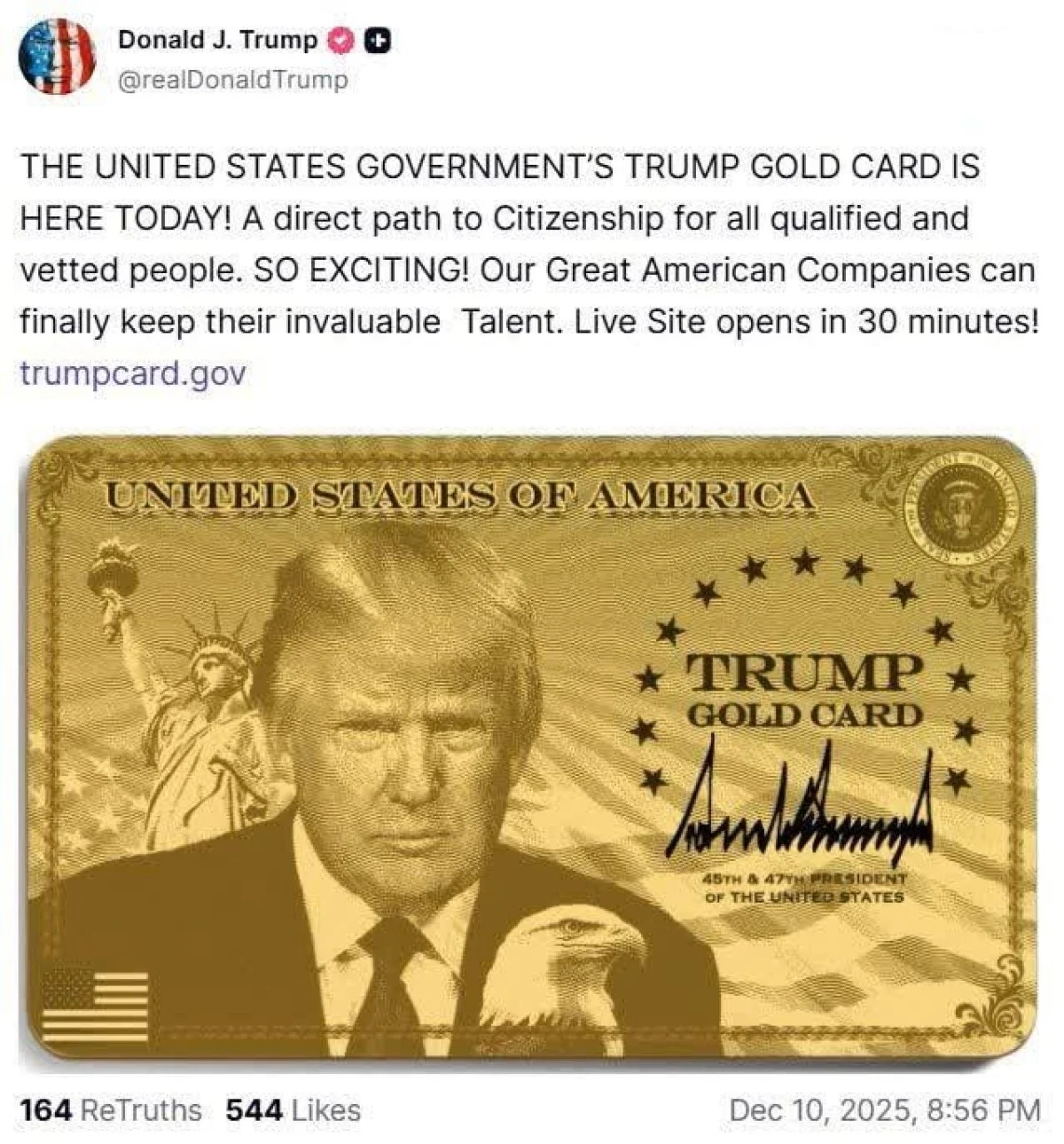 کارت طلایی ترامپ چیست؟ مسیر مستقیم شهروندی آمریکا کارت طلایی ترامپ چیست؟ مسیر مستقیم شهروندی آمریکا