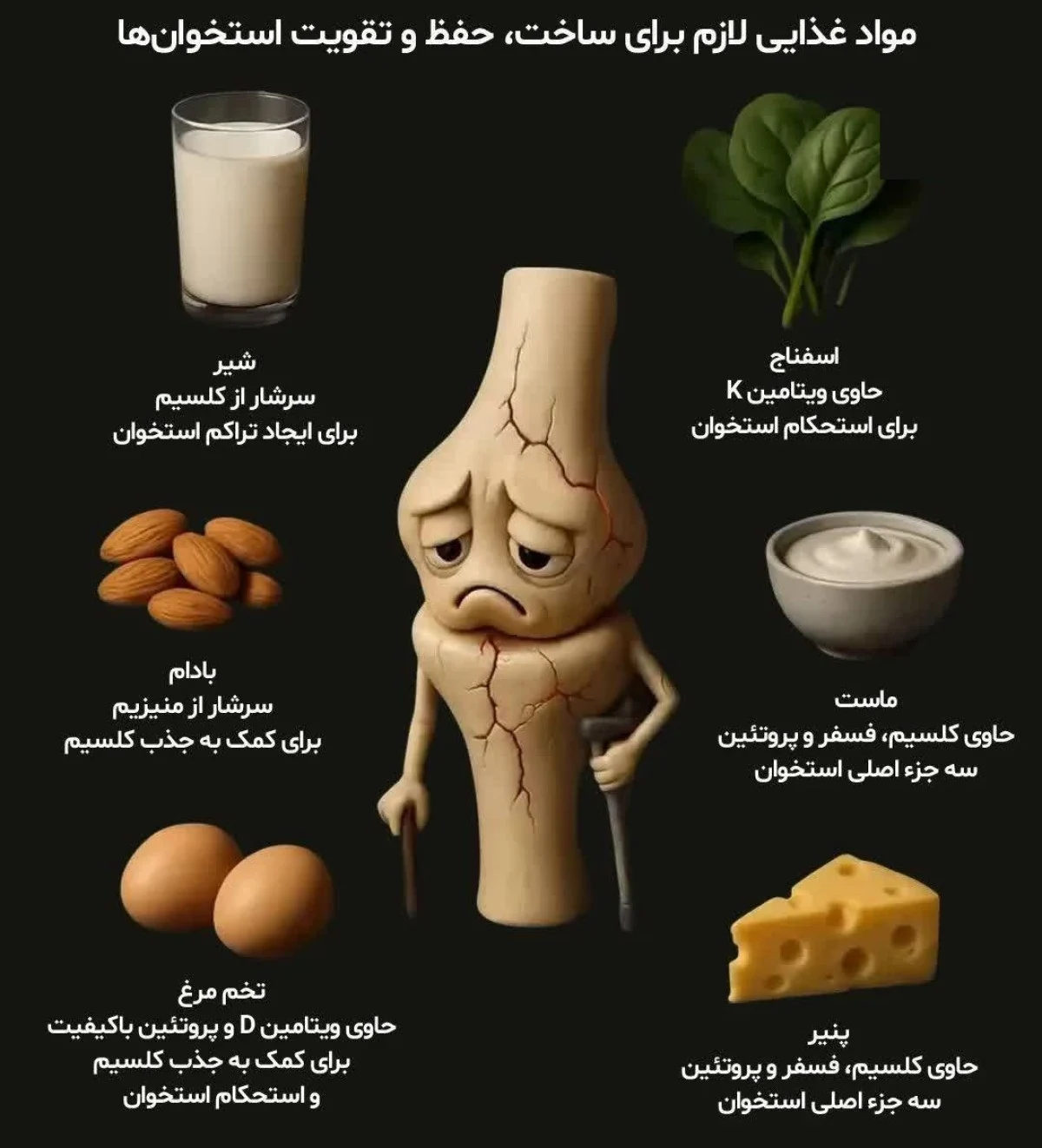 بهترین خوراکی‌ها برای افزایش تراکم استخوان