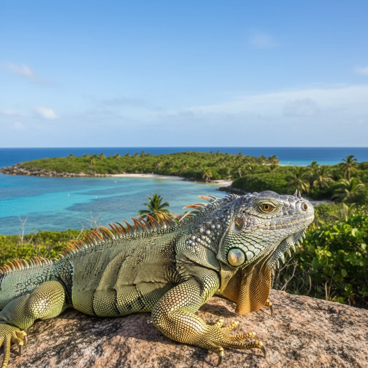 چگونه یک تکه سنگ دورافتاده در دریا جمعیت ایگواناها را نجات داد؟