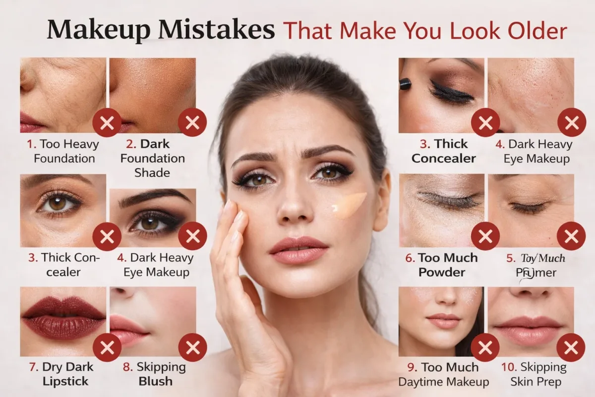 اشتباهات آرایشی که صورت را پیرتر نشان می‌دهند