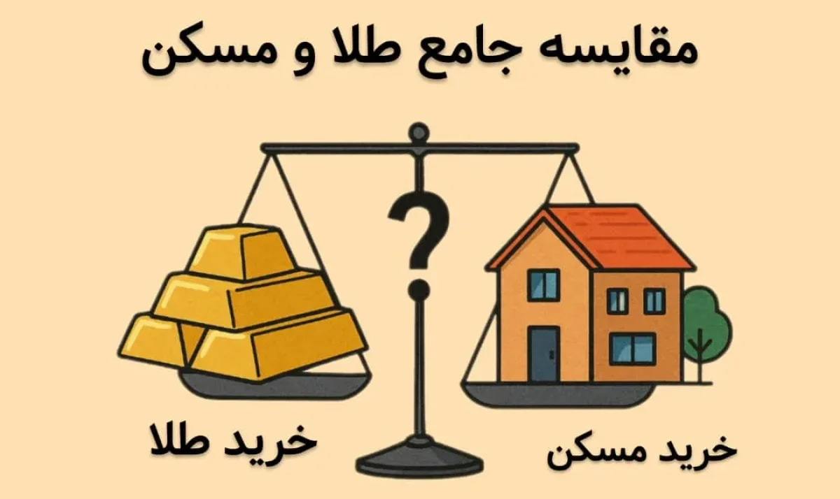 طلا بهتر است یا مسکن؟ مقایسه کامل + راهنمای انتخاب
