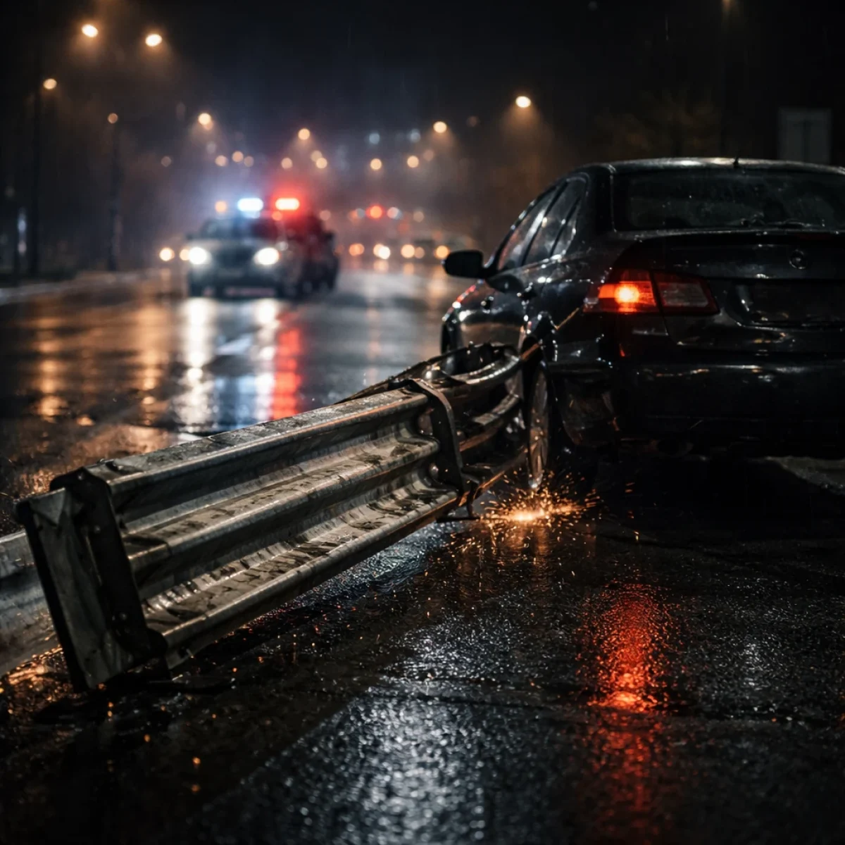 راننده مست صدها متر گاردریل را با خودرویش کشید! / ویدئو راننده مست صدها متر گاردریل را با خودرویش کشید! / ویدئو
