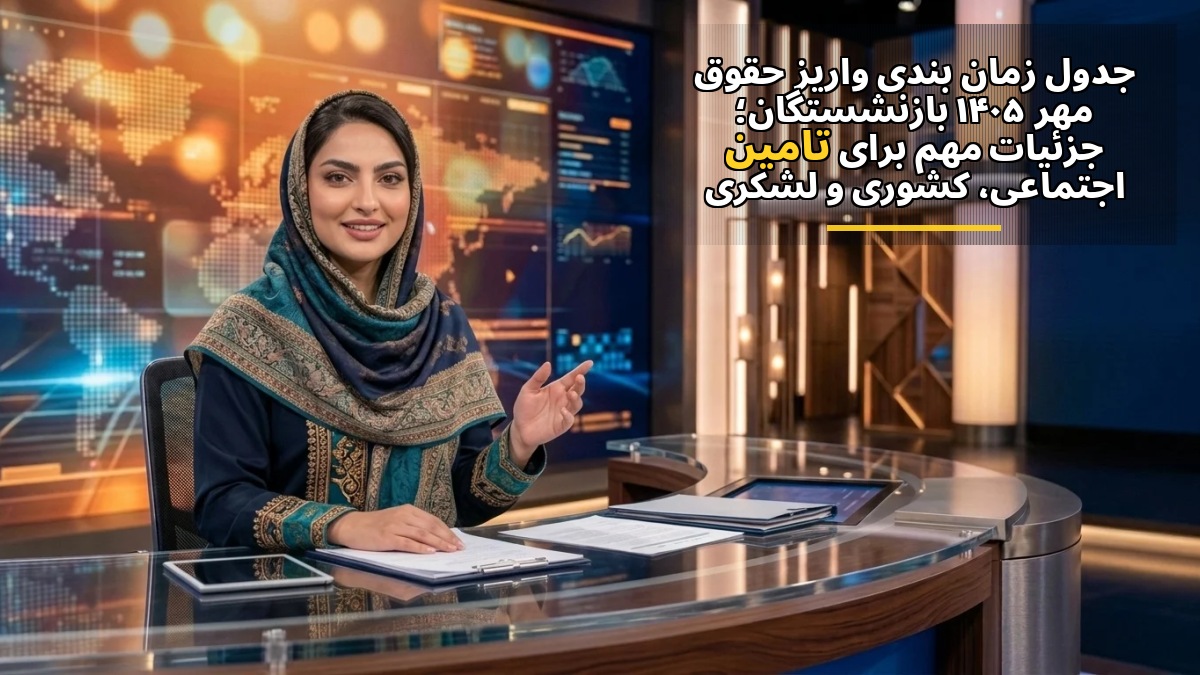 جدول زمانبندی واریز حقوق مهر ۱۴۰۵ بازنشستگان؛ جزئیات مهم برای تأمین اجتماعی، کشوری و لشکری