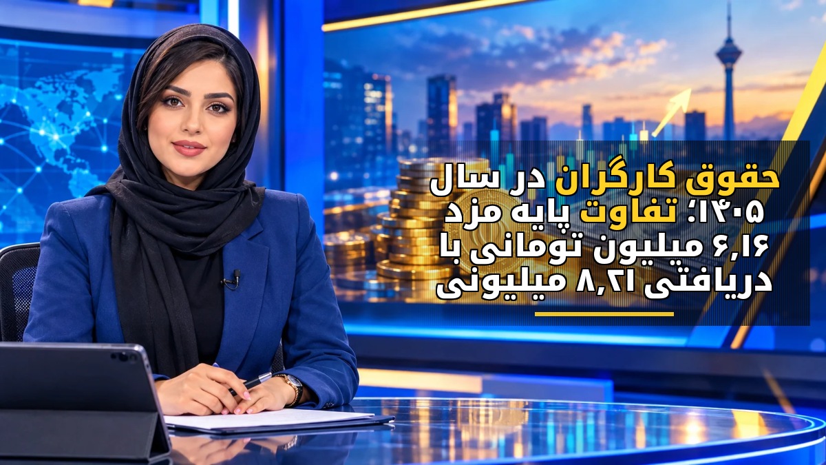 حقوق کارگران در سال ۱۴۰۵؛ تفاوت پایه مزد ۱۶٫۶ میلیون تومانی با دریافتی ۲۱٫۸ میلیونی