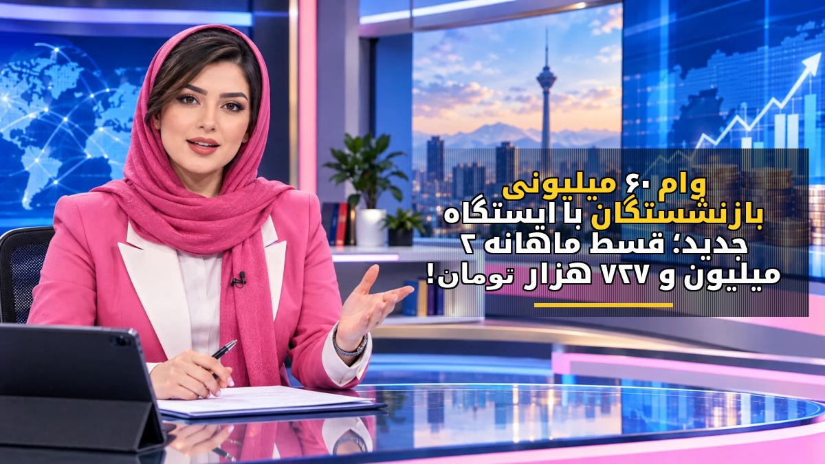 وام ۶۰ میلیونی بازنشستگان با ایستگاه جدید؛ قسط ماهانه ۲ میلیون و ۷۲۷ هزار تومان!