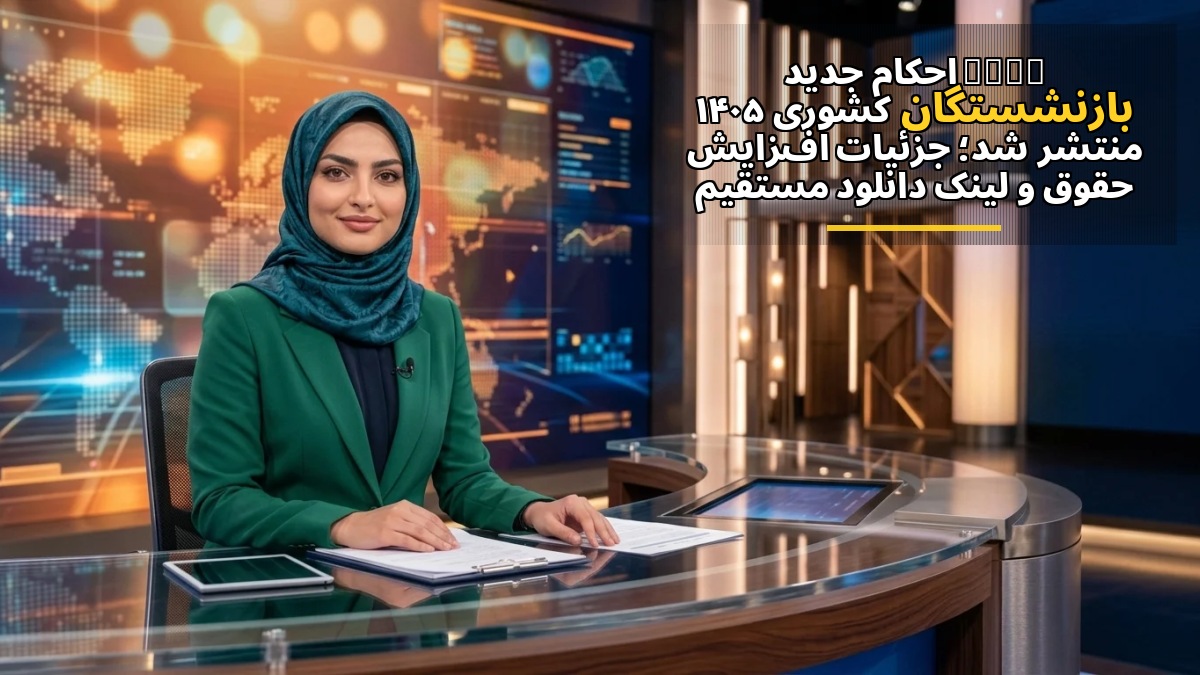 📢 احکام جدید بازنشستگان کشوری ۱۴۰۵ منتشر شد؛ جزئیات افزایش حقوق و لینک دانلود مستقیم